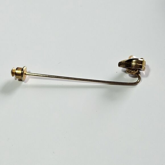 *Sale* Vintage Gold Tone Heart With Faux Pearl Stick Pin - Picture 8 of 9